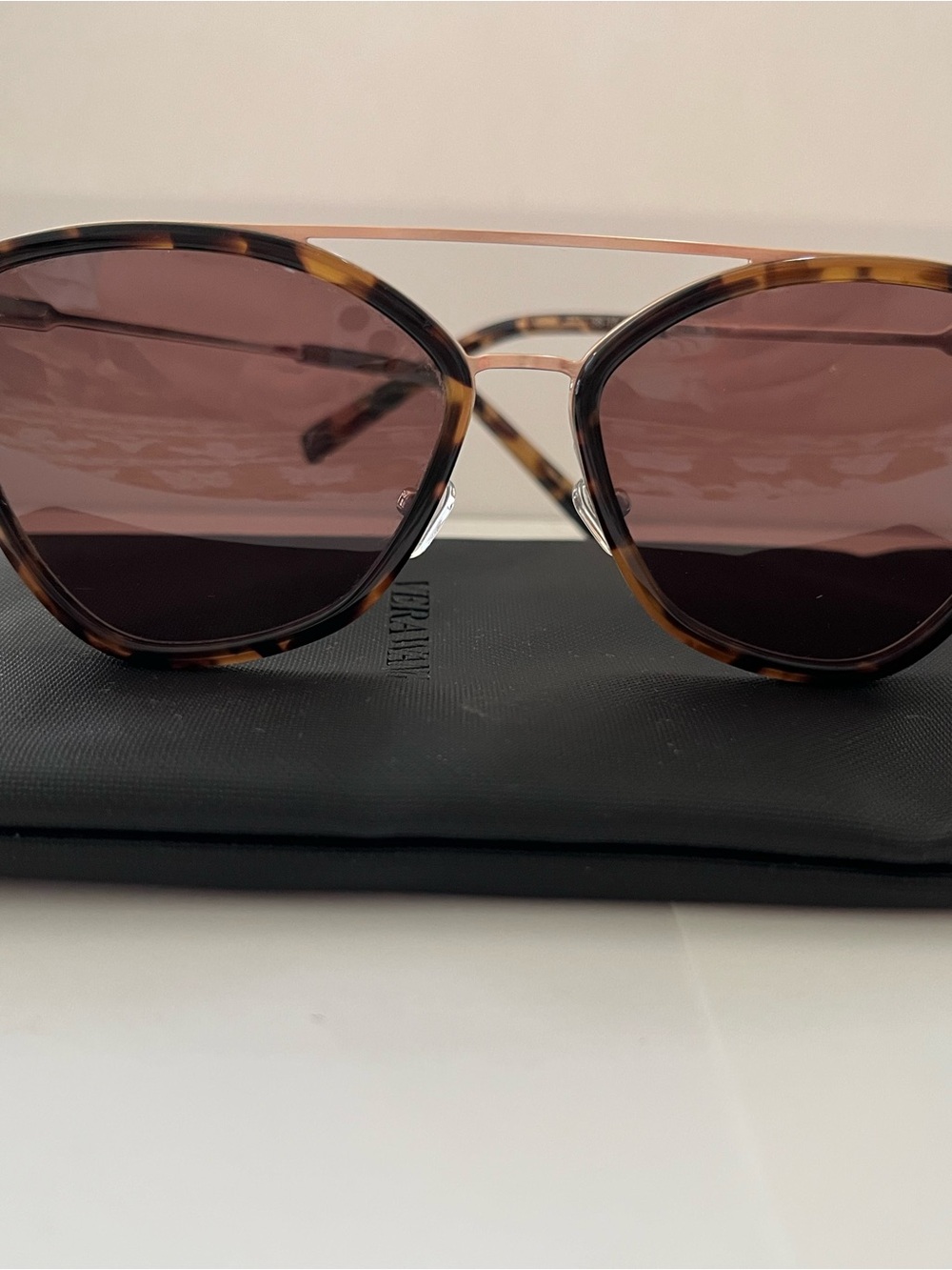 Vera Wang Tortoiseshell Cat-Eye Sunglasses with Brown Lenses